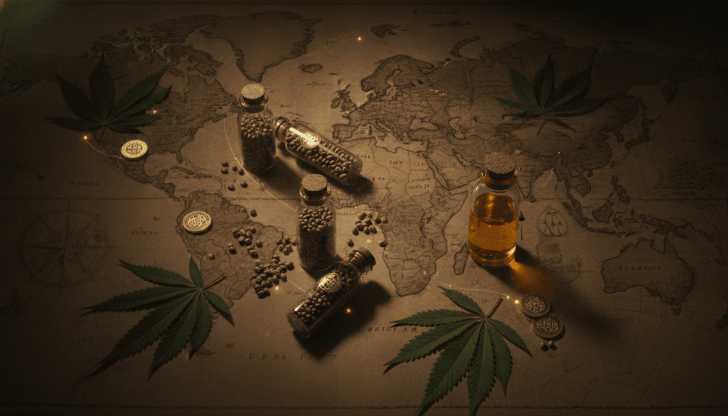 Global cannabis market world map statistics 2025