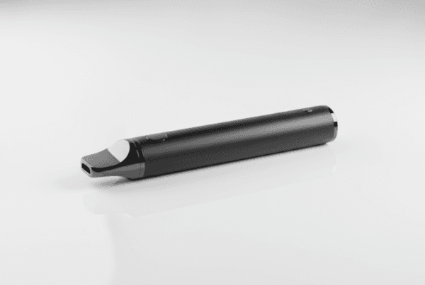 Nicotine-free vape device on a clean white surface
