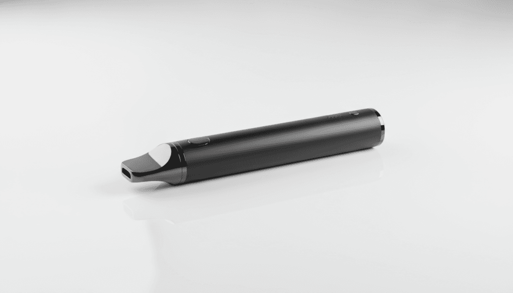 Nicotine-free vape device on a clean white surface