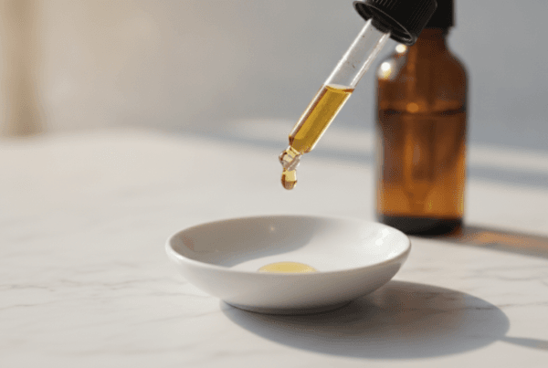 CBD oil dropper with measuring guide representing CBD dosage