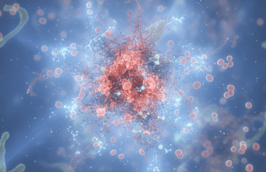 Cellular healing inflammation reduction visualization