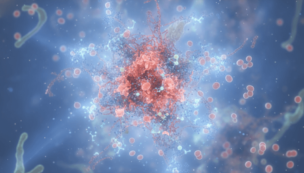 Cellular healing inflammation reduction visualization