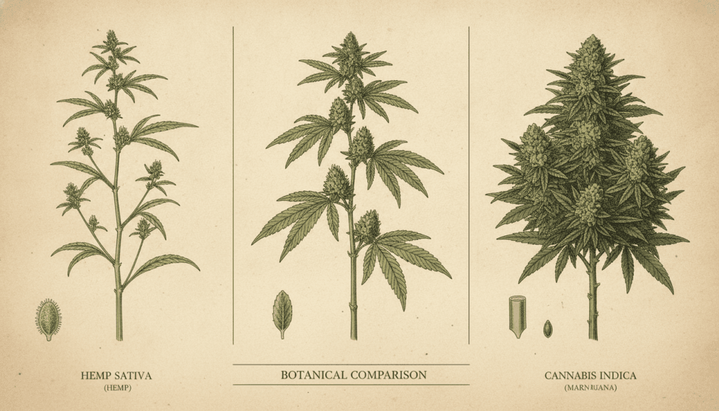 Hemp vs Cannabis vs Marijuana comparison