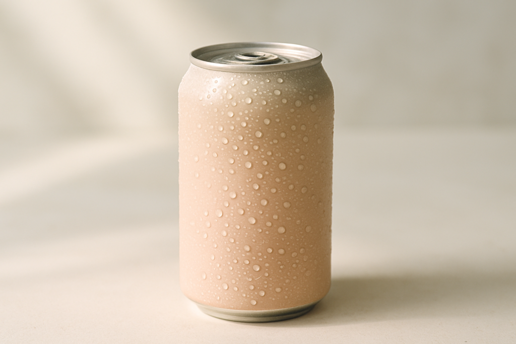CBD infused beverage can on a clean surface