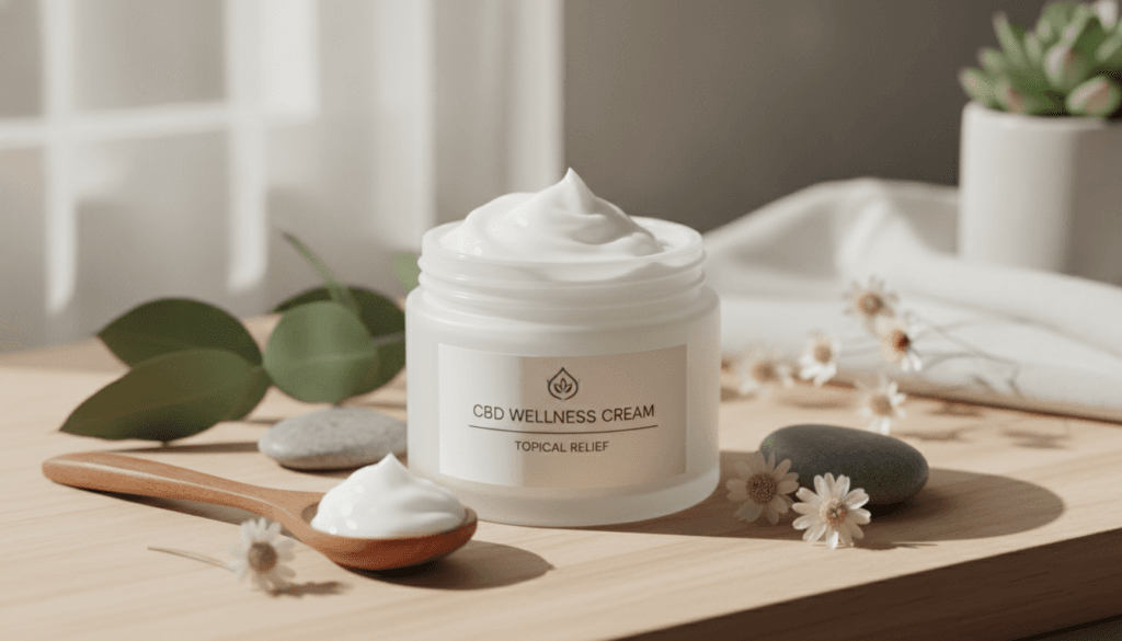 CBD topical cream jar